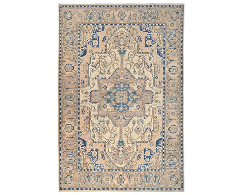 6x9 Brown Aryana Afghan Hand Knotted Veg Dye Wool Area Rug